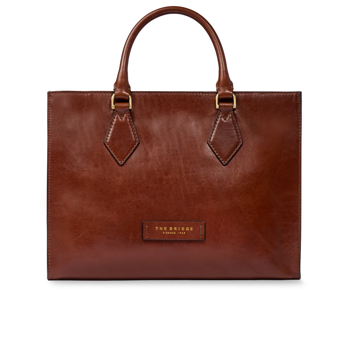 Leather handbag with removable shoulder strap