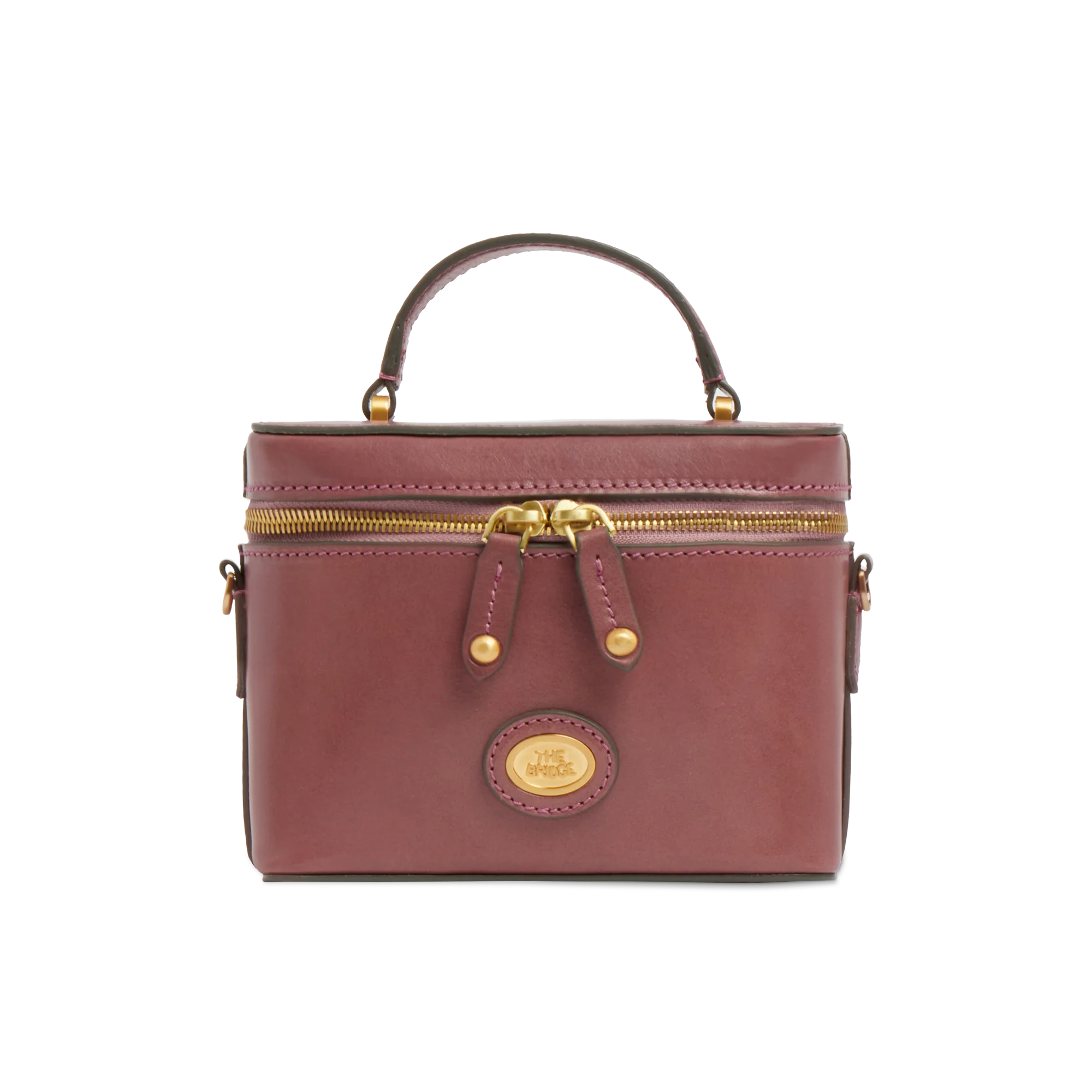 Leather bowling bag with removable shoulder strap