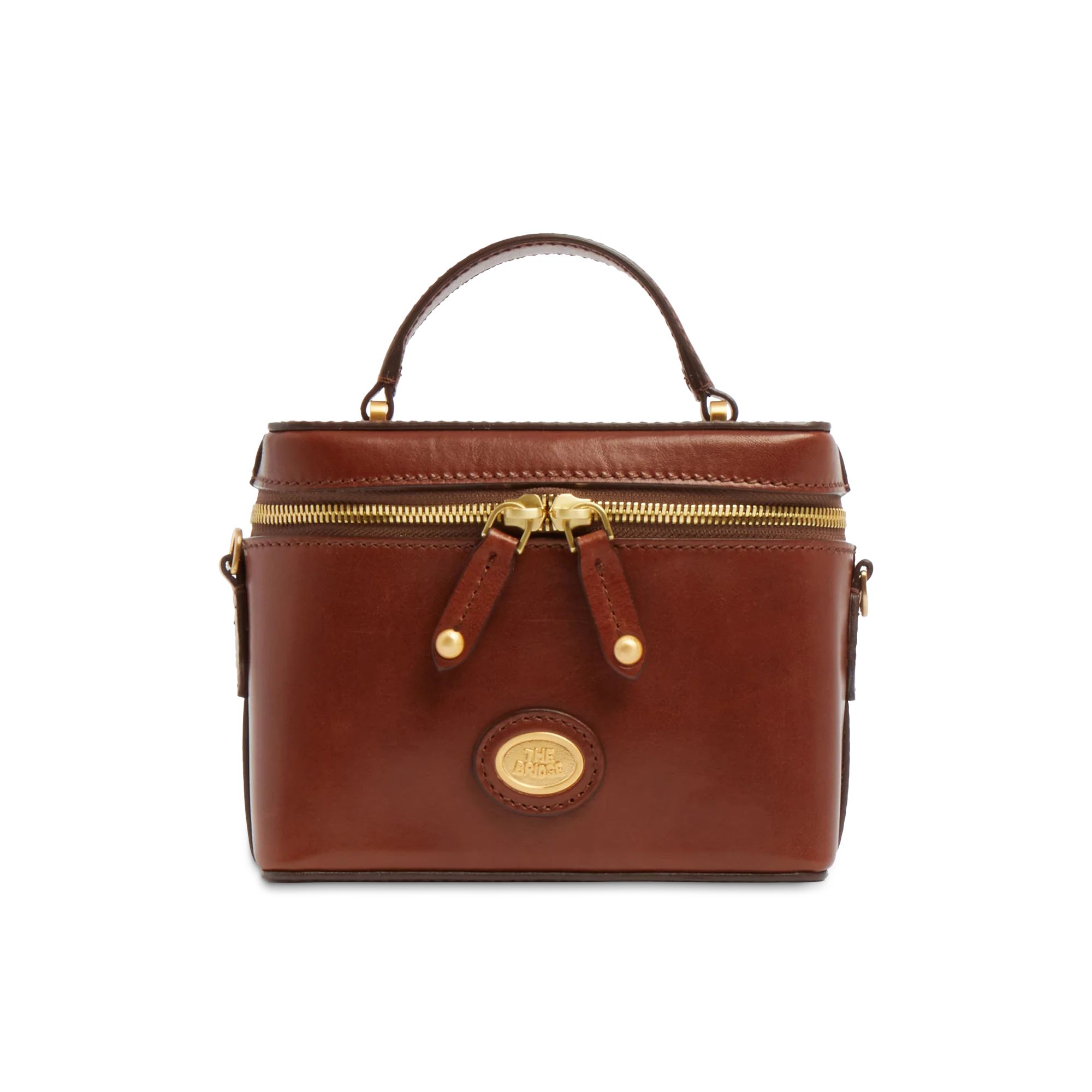 Leather bowling bag with removable shoulder strap
